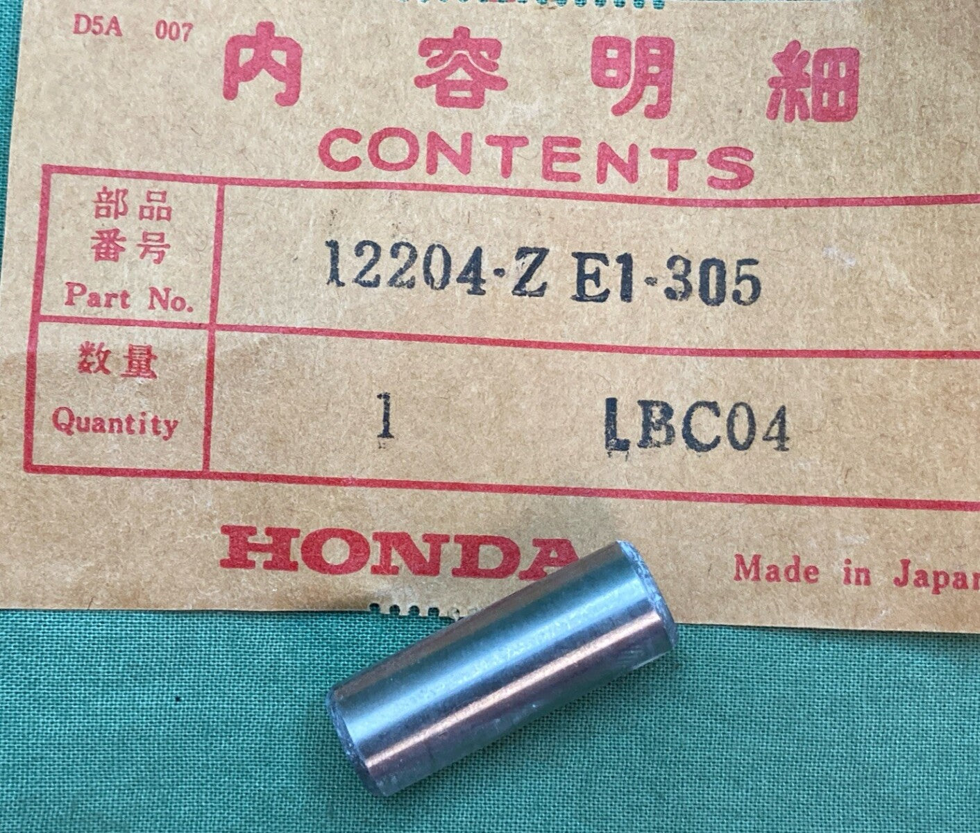 NEW GENUINE HONDA 12204-ZE1-305 GUIDE, VALVE (OVER SIZE)
