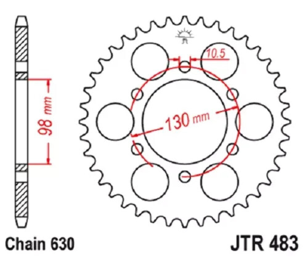 NEW GENUINE JT JTR483.35 35 TOOTH REAR SPROCKET  KAWASAKI