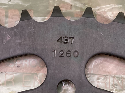 NEW SUNSTAR K-1260R 43 T STEEL REAR SPROCKET KAWASAKI 2-353243