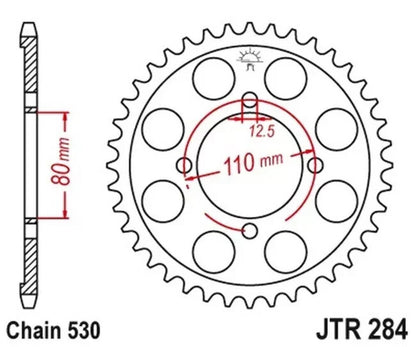 NEW GENUINE JT JTR284.37 37 T REAR SPROCKET HONDA