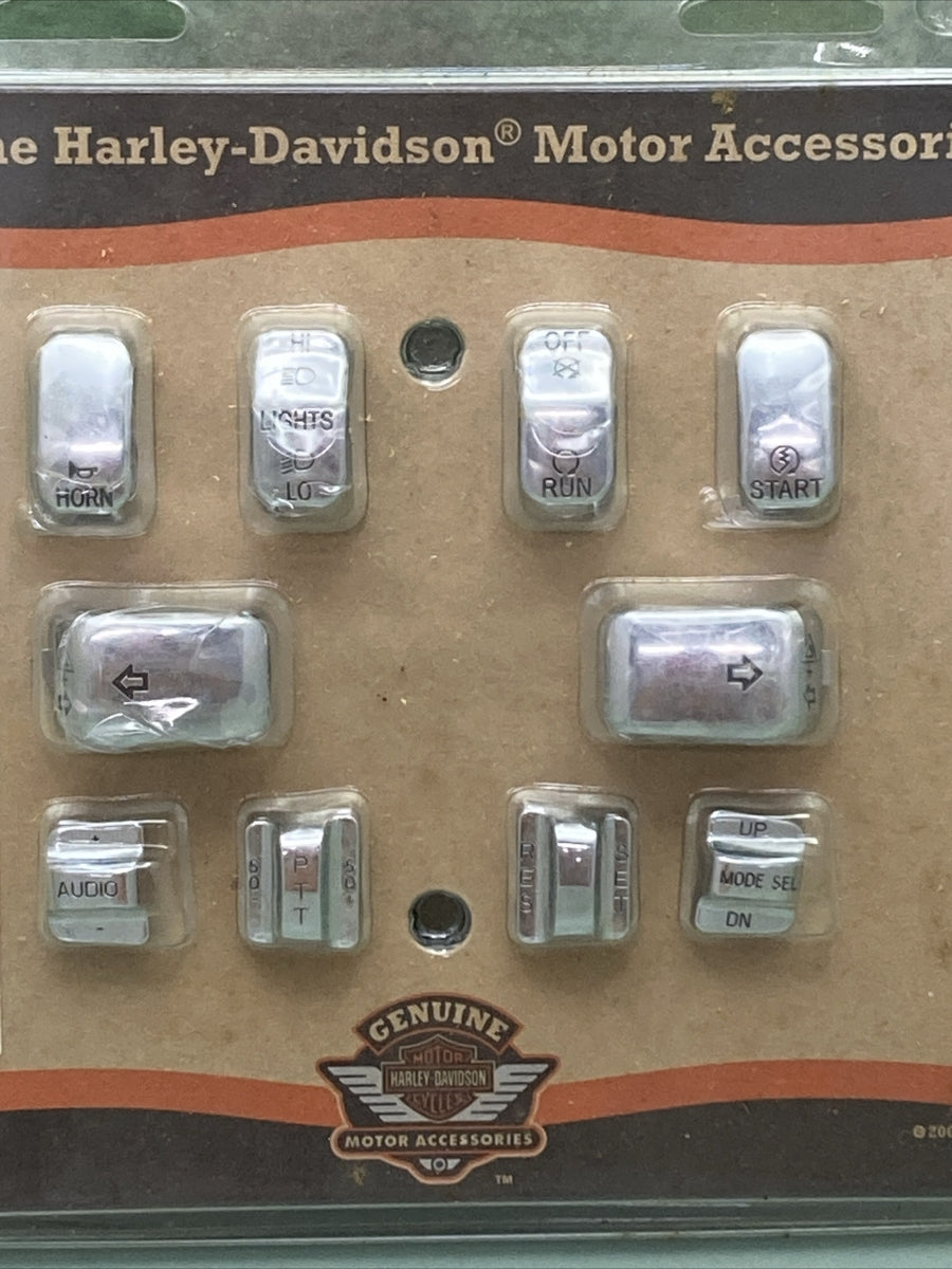NEW GENUINE HARLEY DAVIDSON 71802-03 CHROME SWITCH CAPS- FLHTCU AND FLTR
