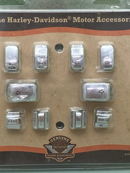 NEW GENUINE HARLEY DAVIDSON 71802-03 CHROME SWITCH CAPS- FLHTCU AND FLTR