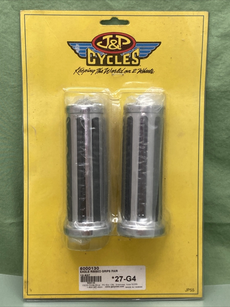 NEW J&P CYCLES JP55 EAGLE RIBBED GRIPS PAIR