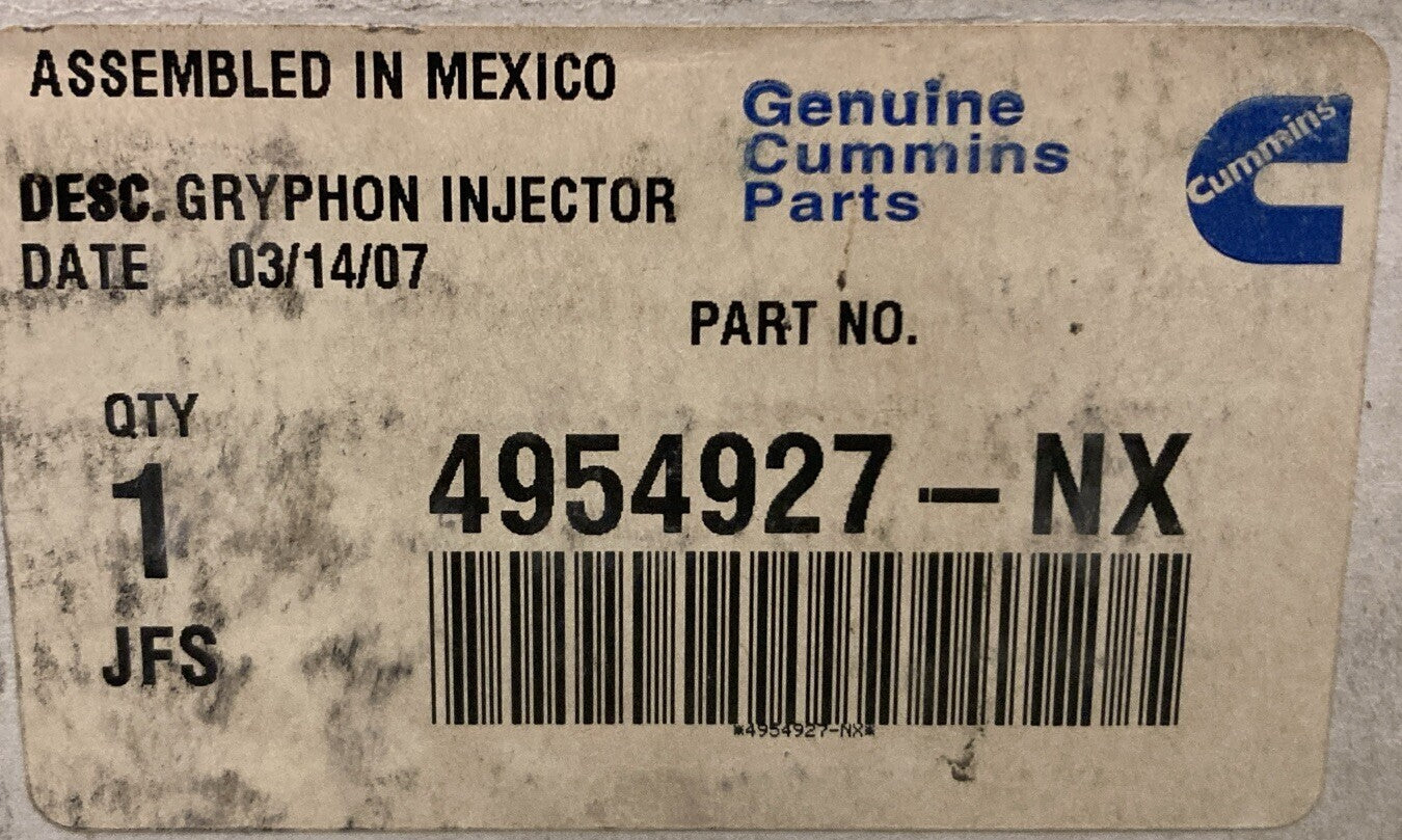 NEW GENUINE CUMMINS 4954927NX XPI GRYPHON INJECTOR