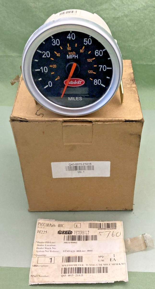 NEW GENUINE PACCAR Q43-6015-21A15 PETERBILT Speedometer-W/Msg Ctr Mile