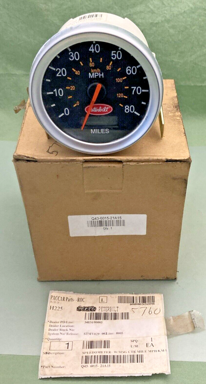 NEW GENUINE PACCAR Q43-6015-21A15 PETERBILT Speedometer-W/Msg Ctr Mile