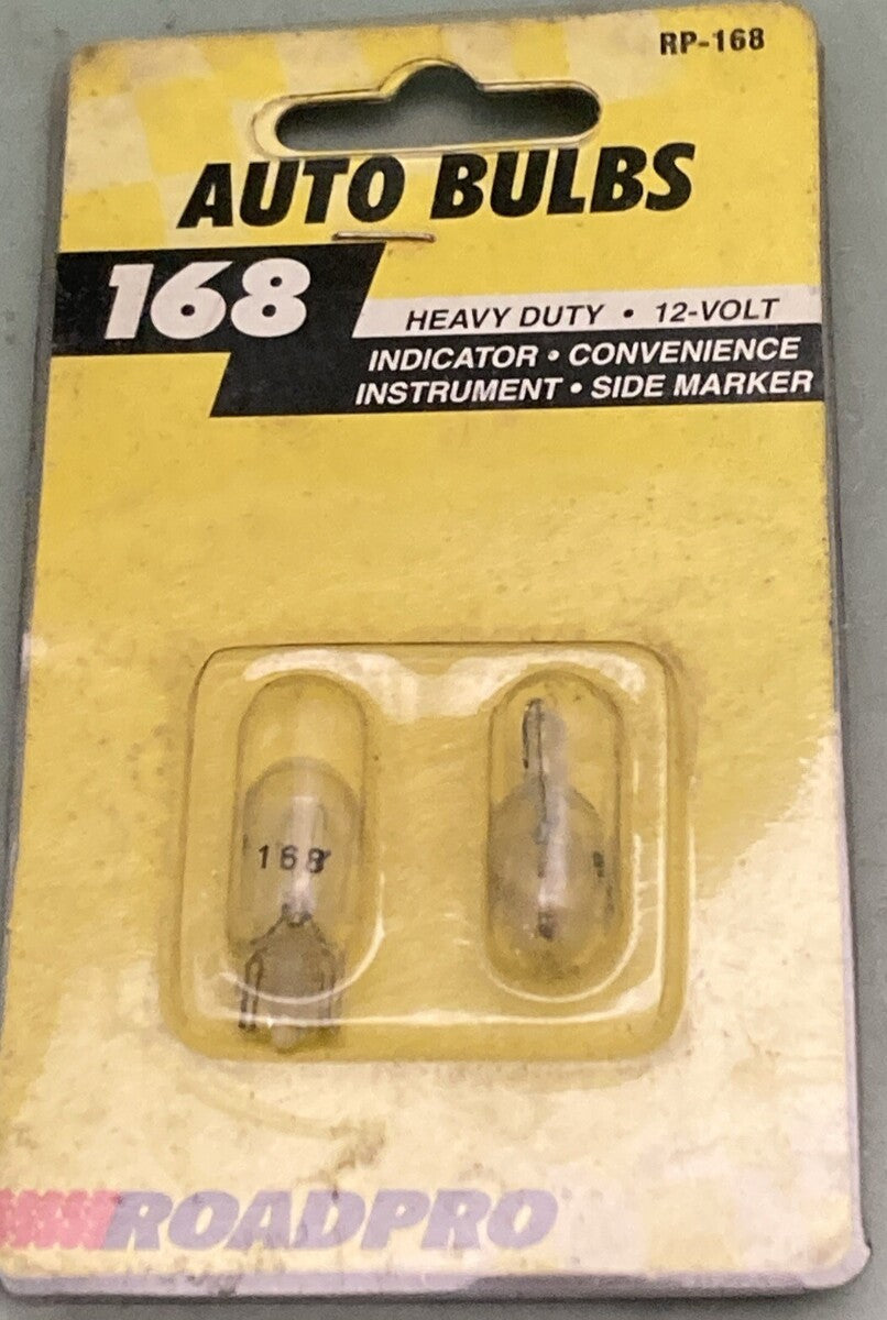 QTY 2 NEW GENUINE ROADPRO RP-168 HEAVY DUTY AUTO BULB