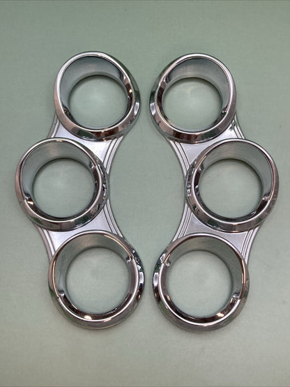 NEW GENUINE UP 41293 PETERBILT LH & RH Side 3 Gauge Cluster Covers w/ Visor