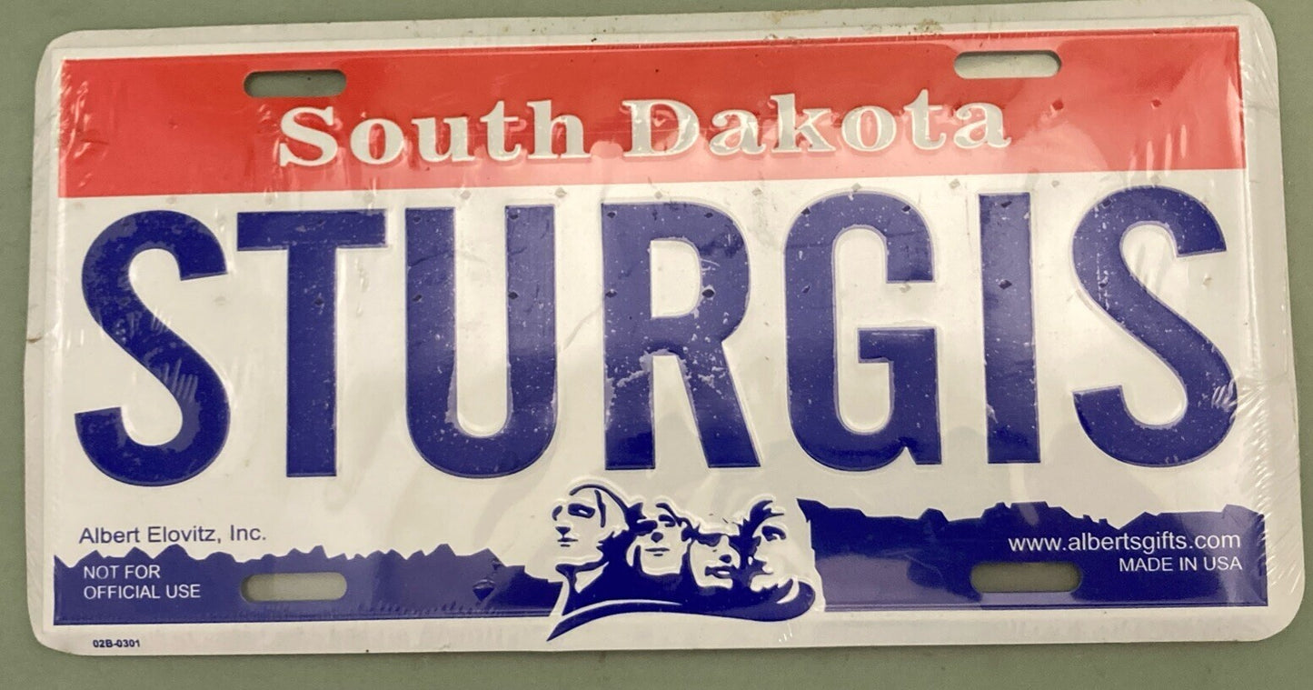 ALBERT ELOVITZ 02B-0301 STURGIS SOUTH DAKOTA LICENSE PLATE