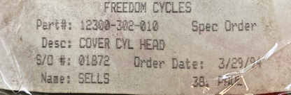 NEW GENUINE HONDA 12300-302-010 COVER, CYLINDER HEAD