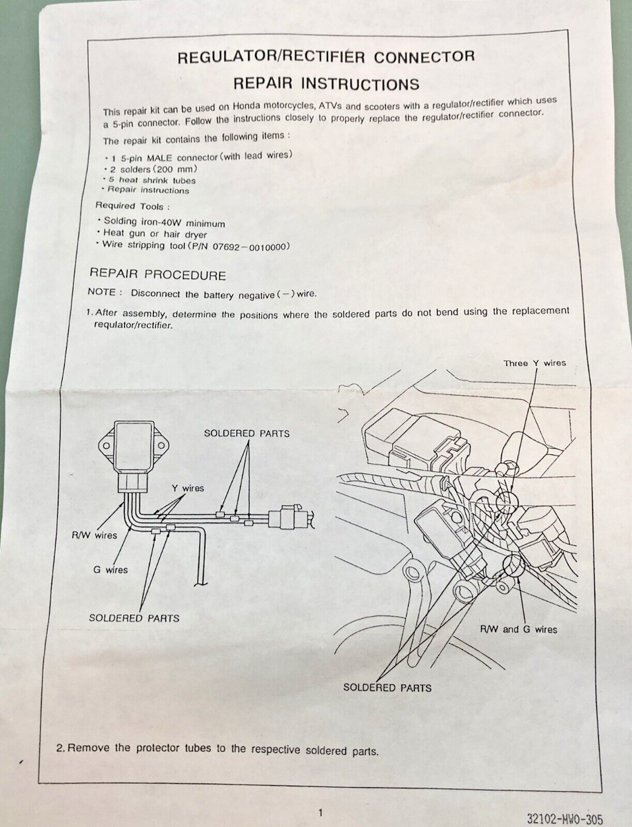 NEW GENUINE HONDA 32110-MW0-305 REPAIR KIT, HARNESS