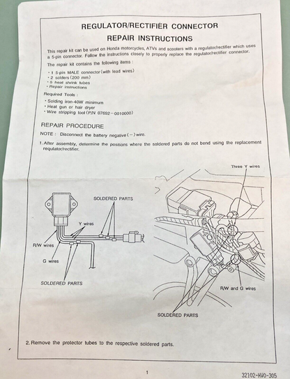 NEW GENUINE HONDA 32110-MW0-305 REPAIR KIT, HARNESS