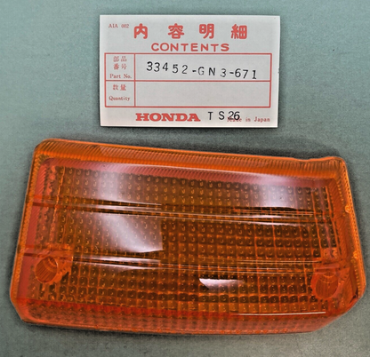 NEW GENUINE HONDA 33452-GN3-671 LENS, L. FR. TURN SIGNAL