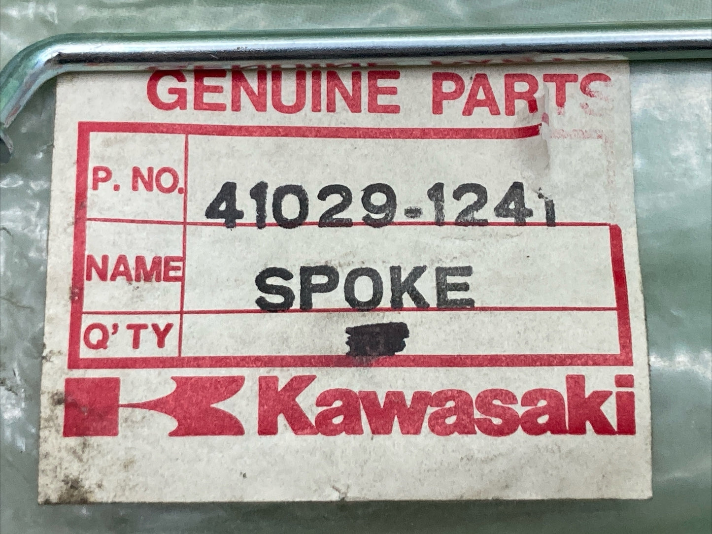 QTY 5 NEW GENUINE KAWASAKI 41029-1241 SPOKE INNER FRONT 222MMX VULCAN NO NIPPLES