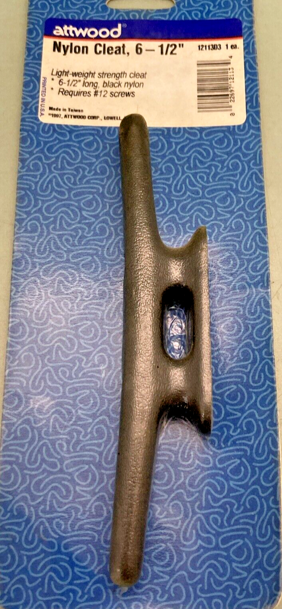 QTY 2 NEW GENUINE ATTWOOD 12113D3 NYLON CLEAT, 6-1/2"