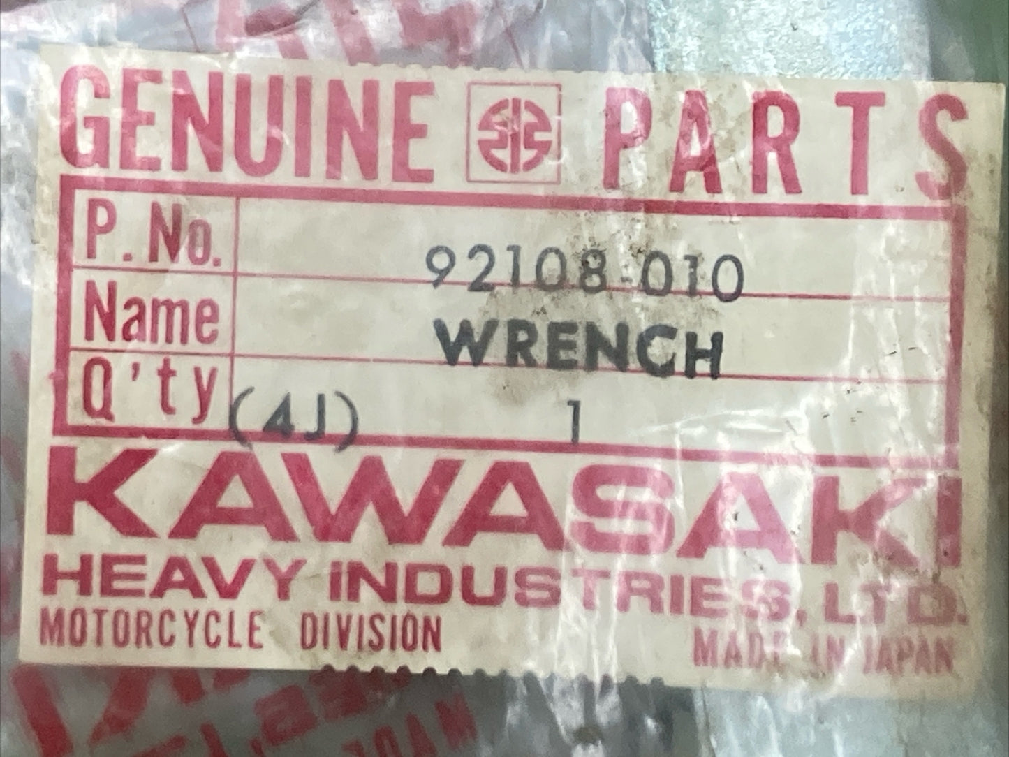 NEW GENUINE KAWASAKI 92108-010 WRENCH BOX 32MM