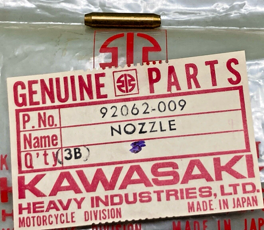 NEW GENUINE KAWASAKI 92062-009 NOZZLE CYLINDER HEAD