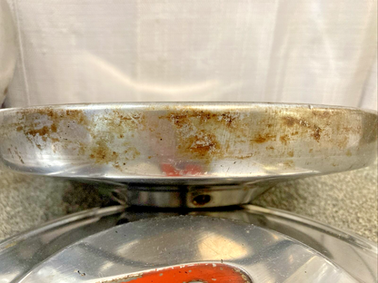 QTY 4 AMC RAMBLER CHROME DOG DISH HUB CAPS 1960
