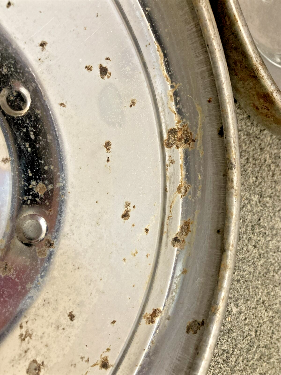 QTY 4 AMC RAMBLER CHROME DOG DISH HUB CAPS 1960