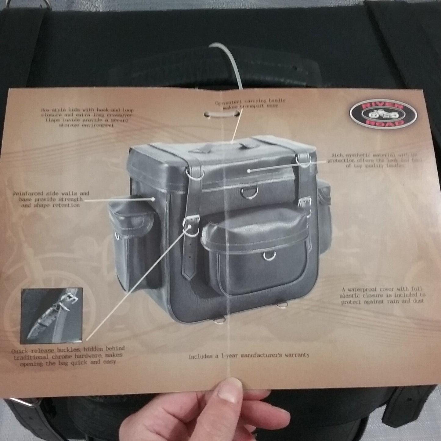 NEW RIVER ROAD 109040 Momentum Series LARGE CLASSIC BIKE PACK 23”W x 16”H x 12”D