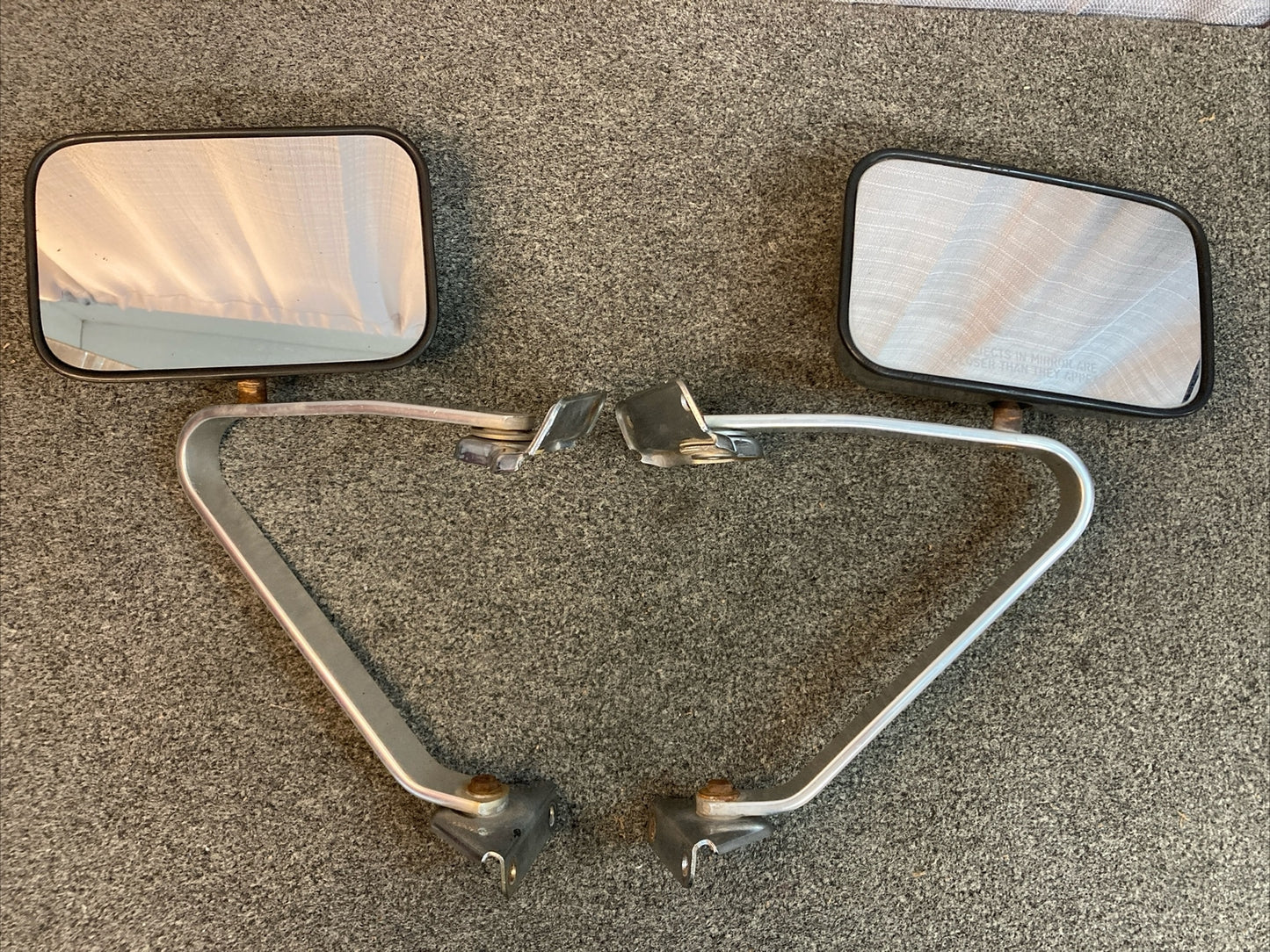 GENUINE 1980-1996 FORD SIDE MIRROR ASSEMBLY SET Manual Fold,Non-heated Manual