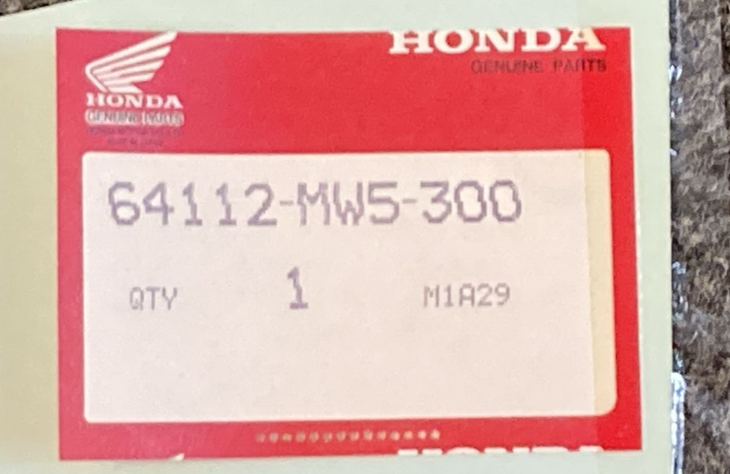 NEW GENUINE HONDA 64112-MW5-300 SCREEN GARNISH "ANNIVERSARY EDITION" SILVER