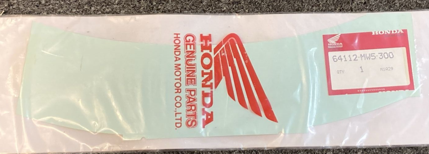 NEW GENUINE HONDA 64112-MW5-300 SCREEN GARNISH "ANNIVERSARY EDITION" SILVER