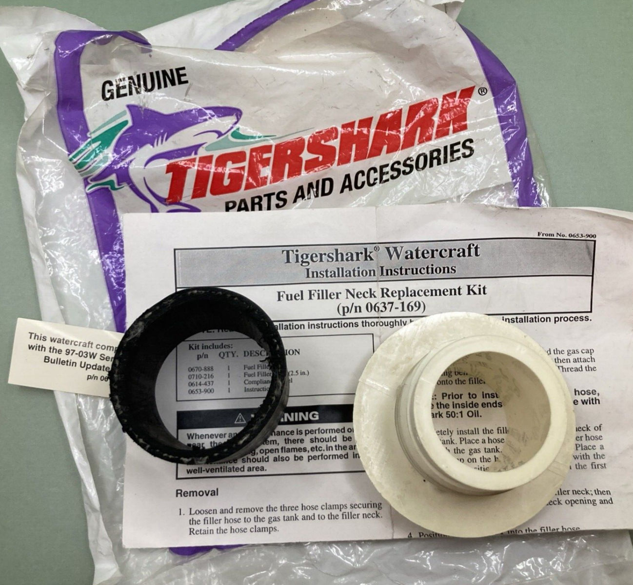 NEW ARCTCO TIGERSHARK 0637-169 KIT FUEL FILLER NECK REPLACEMENT COMPLETE KIT