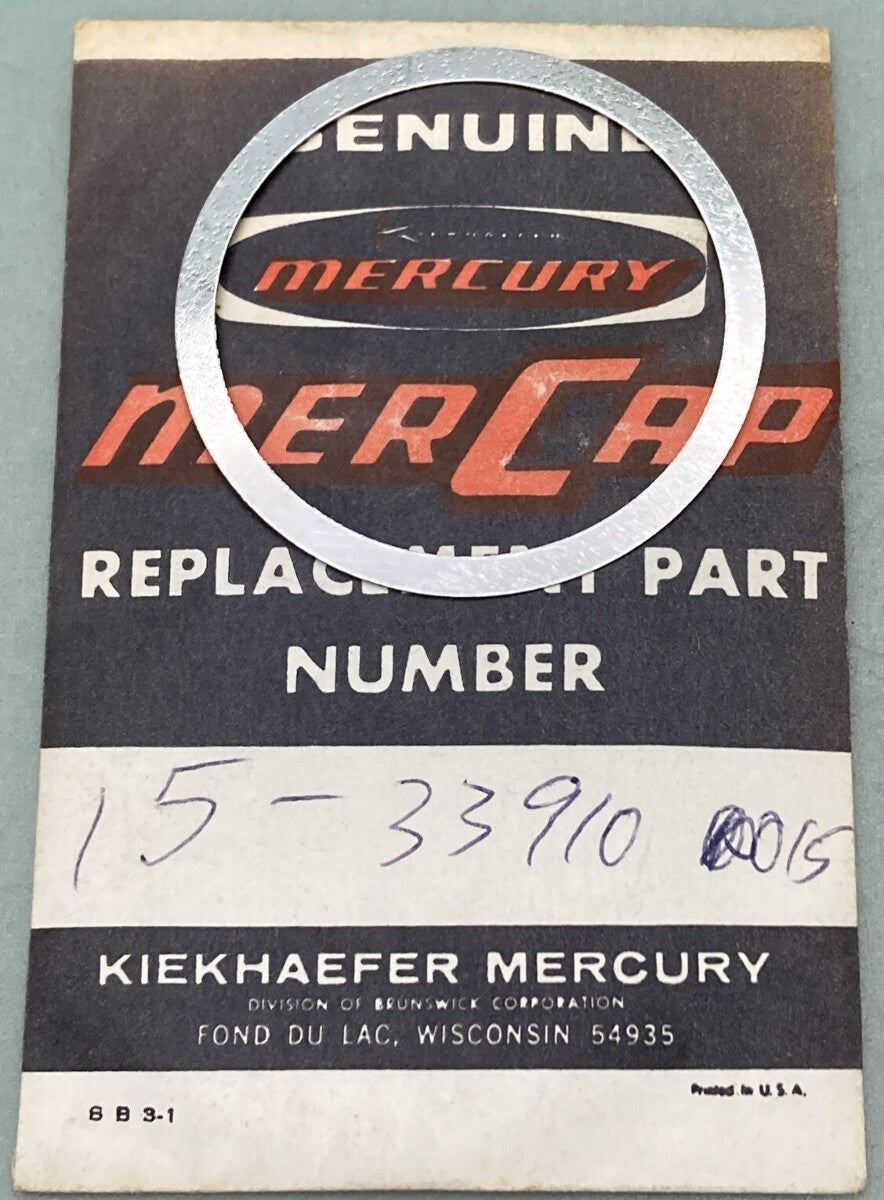 NEW MERCURY QUICKSILVER 15-33910015 SHIM Flywheel Assy OUTBOARD 4-6 HP