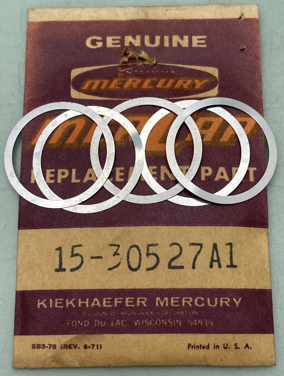 NEW MERCURY QUICKSILVER 15-30527A1 SHIM SET GEAR HSNG DSH OUTBOARD 3.9 7.5 9.8HP