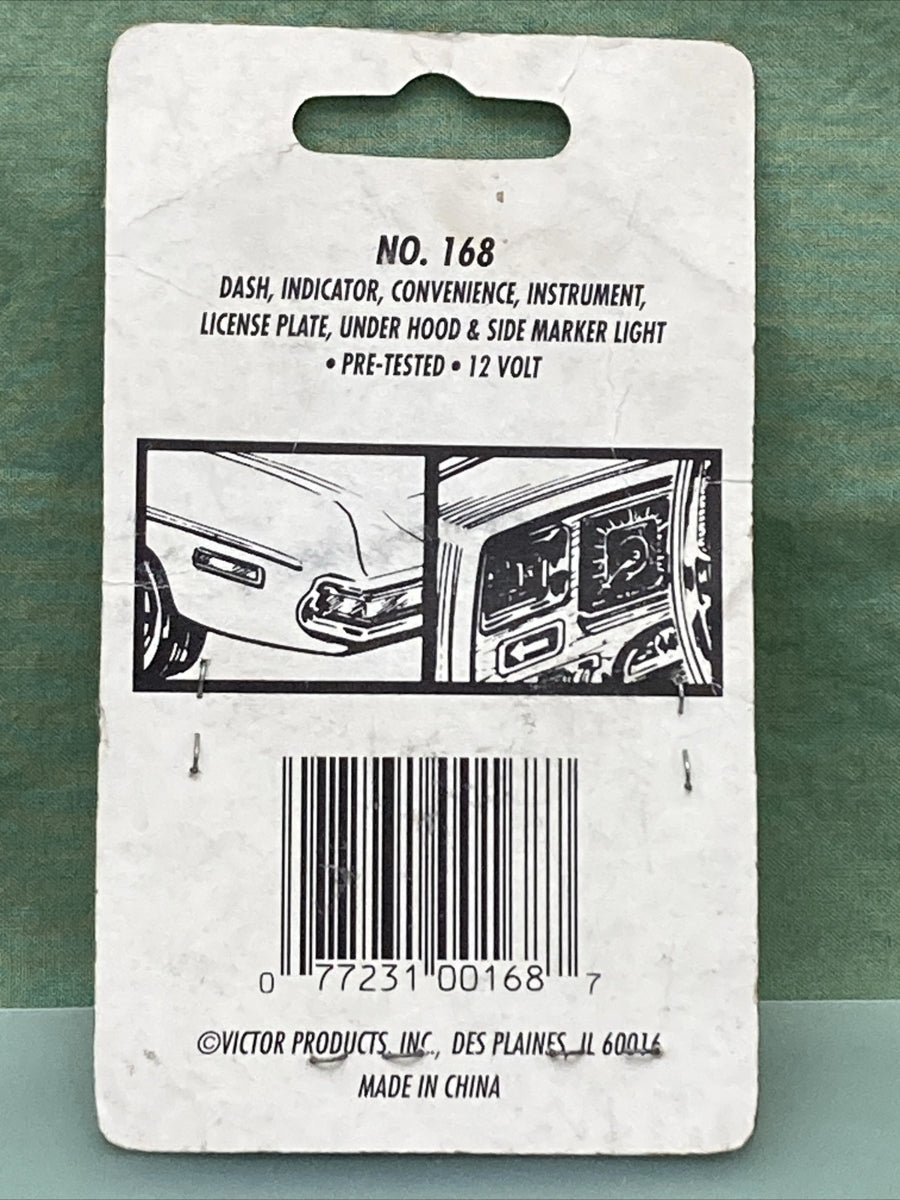 NEW VICTOR AUTO BULB 168 DASH, INCICATOR, CONVIENCE, INSTRUMENT, LICENSE PLATE