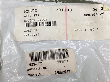 NEW REPLACES ARCTIC CAT 0673-377 BILGE OUTLET