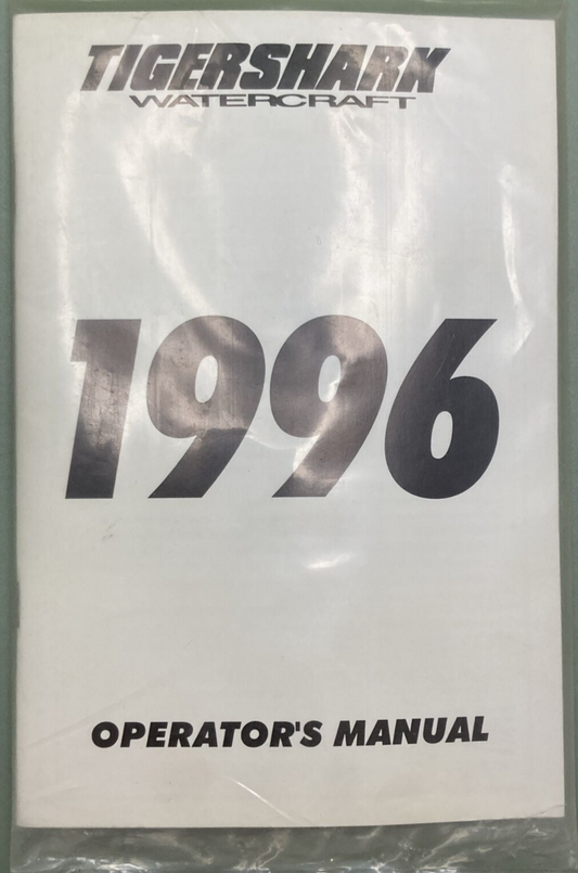 NEW GENUINE TIGERSHARK 2255-382 OPERATORS MANUAL 96 TSK