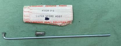 QTY 8 NEW GENUINE KAWASAKI 41028-012 SPOKE-ASY, FR OUTER | #10 X 173 MM X 82.5
