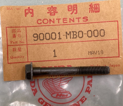 QTY 2 NEW GENUINE HONDA 90001-MB0-000 CYLINDER HEAD BOLT FLANGE 6X52