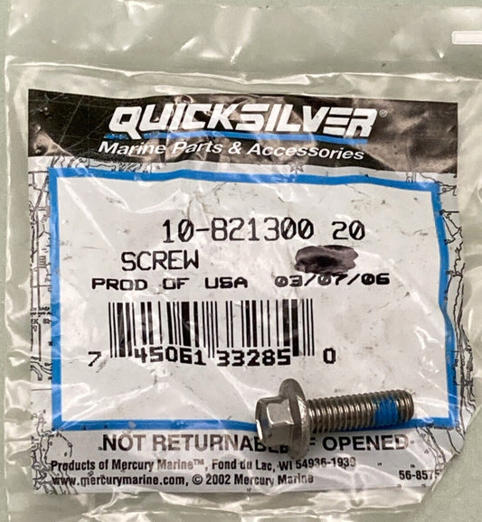 QTY 5 NEW MERCURY QUICKSILVER 10-821300 20 SCREW AIR COMPRS OUTBOARD 115-250HP