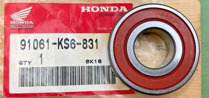 NEW GENUINE HONDA 91061-KS6-831 BEARING, RADIAL BALL (6204)