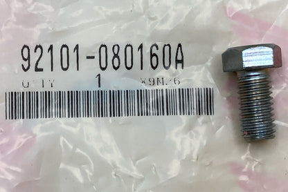 QTY 2 NEW GENUINE HONDA 92101-080160A BOLT, HEX. 8X16 SUPERSEDED 92000-08016-0A
