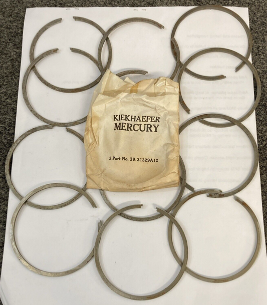 NEW MERCURY QUICKSILVER 39-31329A12 RING SET 12 CRNK PIST OUTBOARD 65 90-100HP
