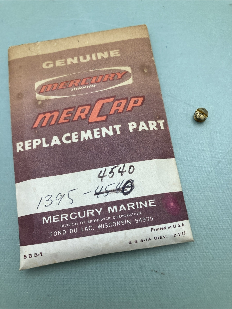 NEW GENUINE MERCURY QUICKSILVER 1395-4540 PLUG, SCREW