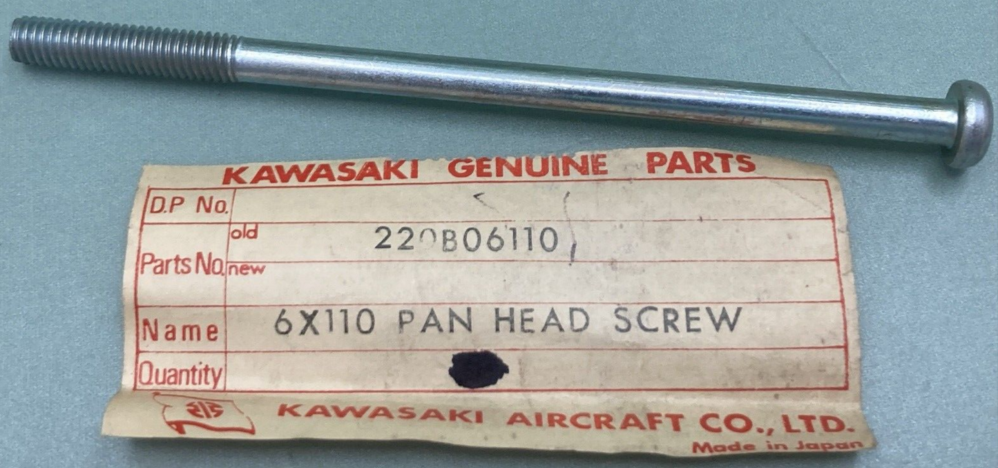 NEW GENUINE KAWASAKI 220B06110 SCREW PAN HEAD 6X110 AIR CLEANER