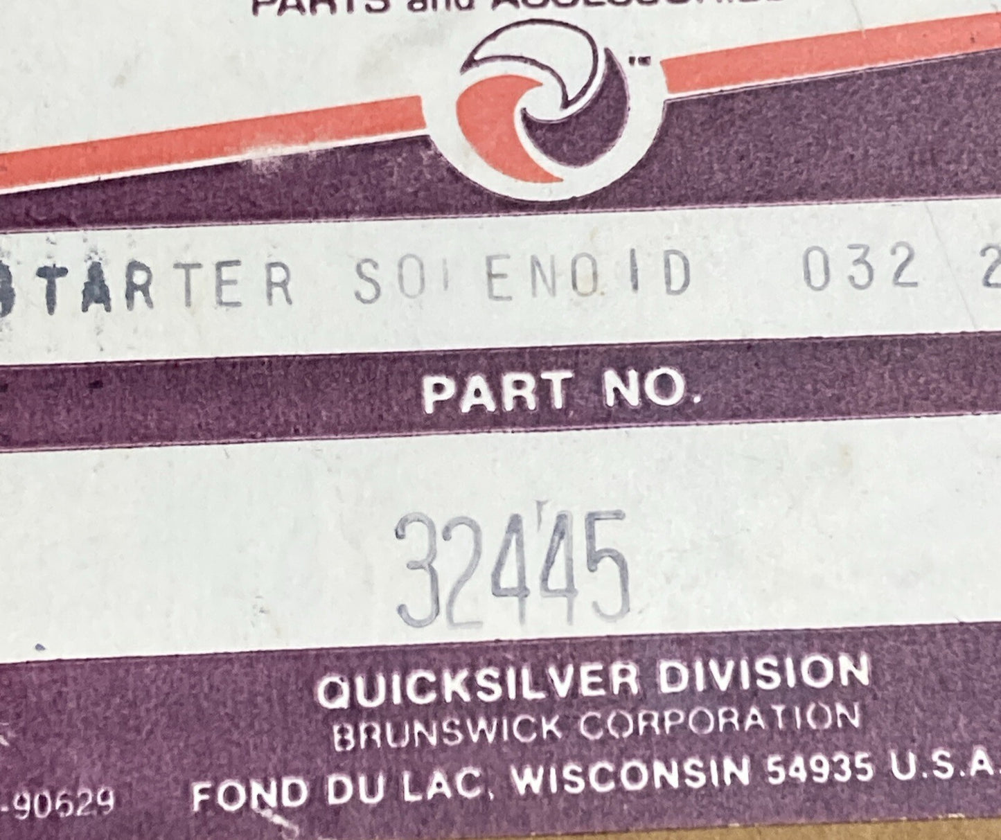 NEW GENUINE MERCURY QUICKSILVER 32445 STARTER SOLN DSH HSNG ASM OUTBOARD 30-70HP