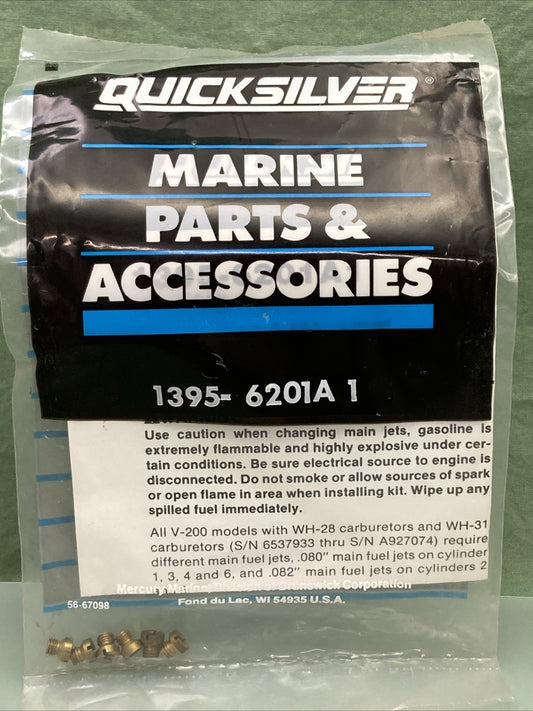 QTY 6 NEW GENUINE MERCURY QUICKSILVER 1395-6201A 1 FIX KIT