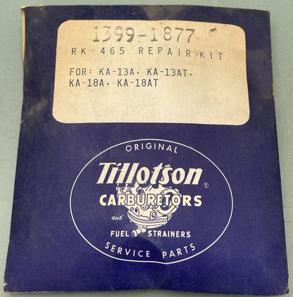 NEW TILLOTSON CARBURETORS RK-465 CARB REP KIT KA13A K134AT K18A KA18AT OB 50HP