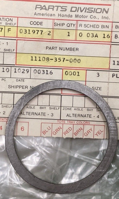 NEW GENUINE HONDA 11108-357-000 PLATE BEARING SIDE CRANKCASE