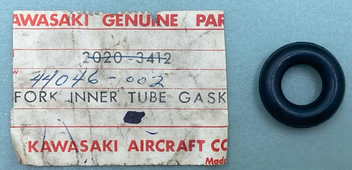 QTY 2 NEW GENUINE KAWASAKI 2020-3412 GASKET INNER TUBE UPP SUPERSEDE 44046-002