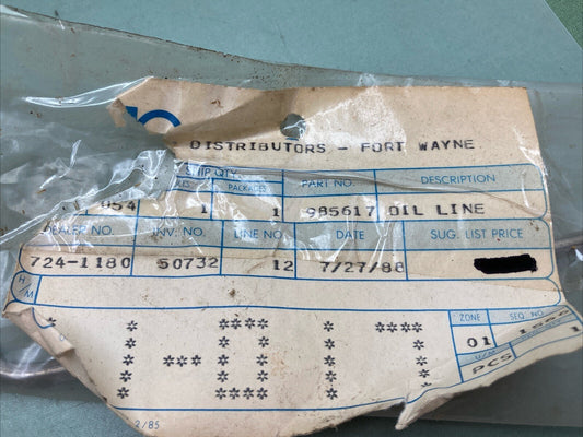 NEW 985617 OIL LINE, VOLVO