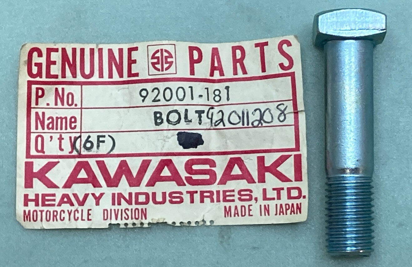 NEW GENUINE KAWASAKI 92001-181 REAR SPROCKET MOUNTING BOLT SUPERSEDE 9201-1208