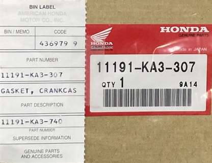 NEW GENUINE HONDA 11191-KA3-307 GASKET CRANKCASE COVER