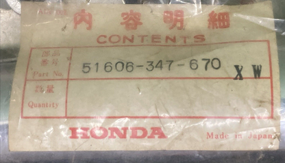 NEW GENUINE HONDA 51606-347-670XW  COVER LEFT FRONT FORK UPPER CHROME PLATED